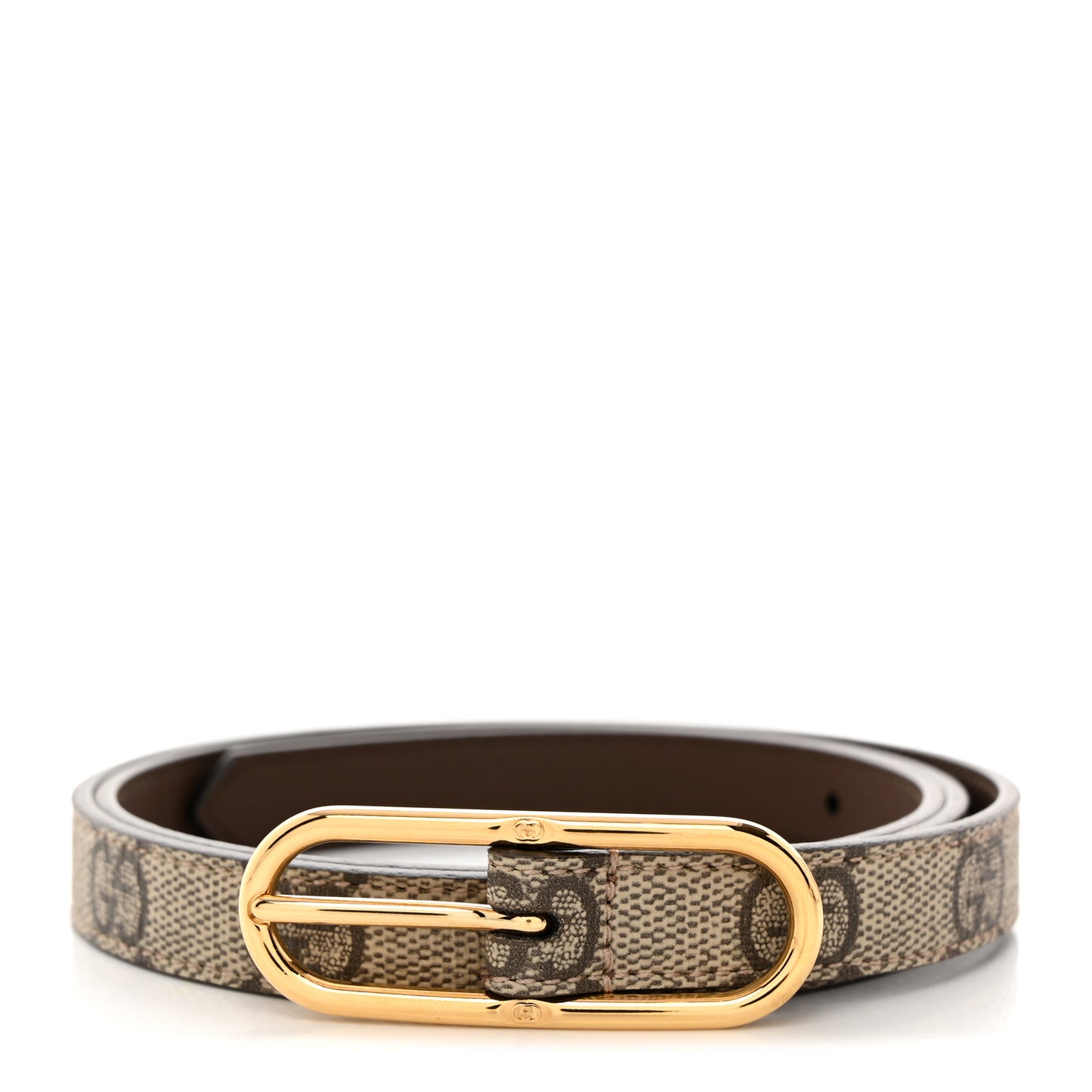 GG Supreme Monogram Jackie 1961 15mm Belt 80 32 Beige Brown