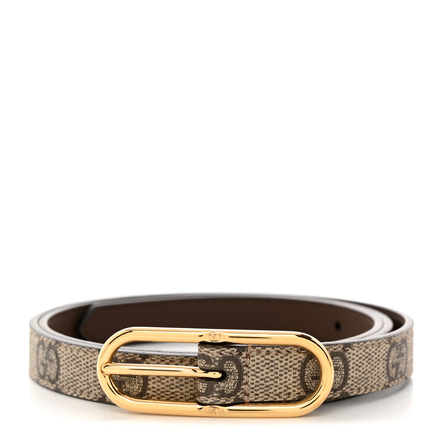 Gucci GG Supreme Monogram Jackie 1961 15mm Belt 80 32 Beige Brown 1 of 5