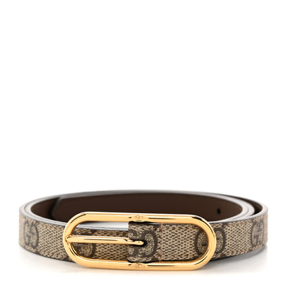 Gucci GG Supreme Monogram Jackie 1961 15mm Belt 80 32 Beige Brown 1 of 5