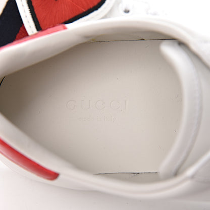 Gucci Calfskin Ayers Web Blind for Love Embroidered Womens Ace Sneakers 37.5 White 9 of 12