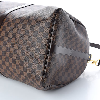 Louis Vuitton Damier Ebene Keepall Bandouliere 55 9 of 10