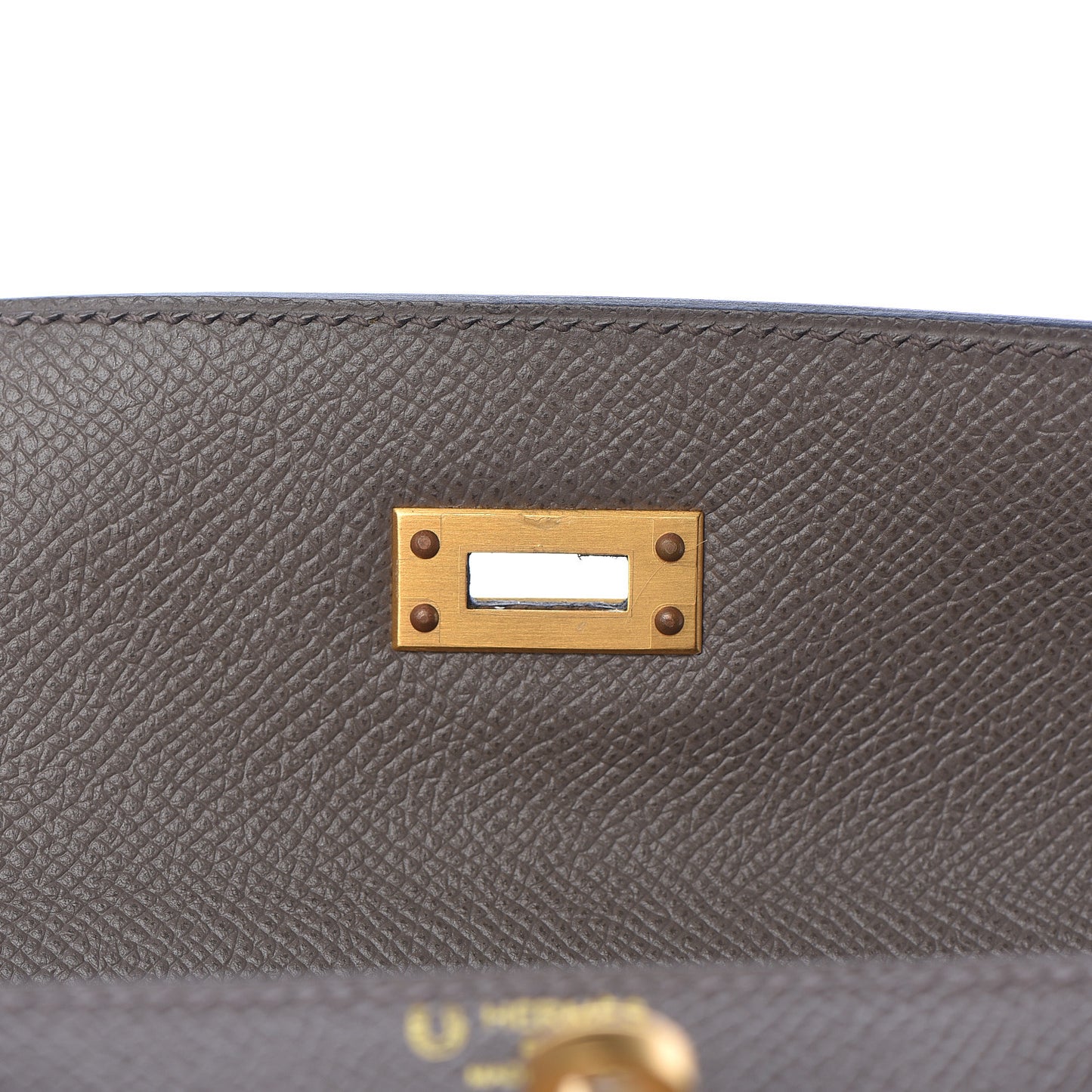Epsom Bi Color Horseshoe Kelly Sellier 25 Etain Black
