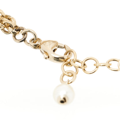 Chanel Crystal Pearl Flower CC Bracelet Gold 3 of 6