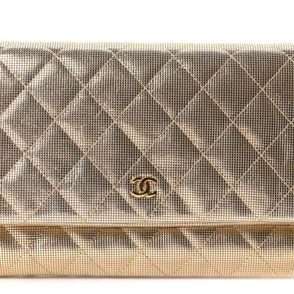Chanel Metallic Calfskin Quilted Pixel Effect CC Beauty Clutch Dark Gold 8 of 10