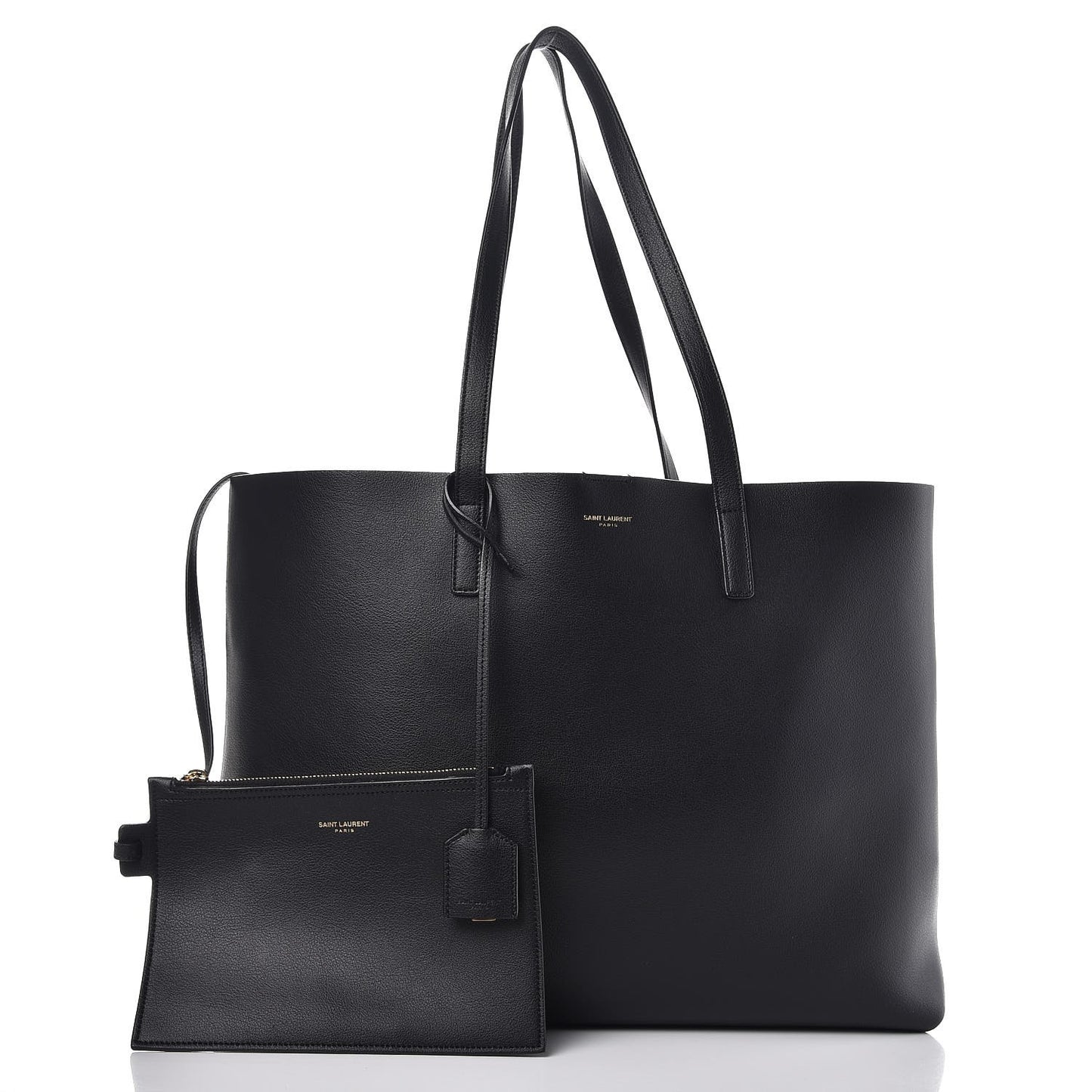 Calfskin Large Shopping Tote Black