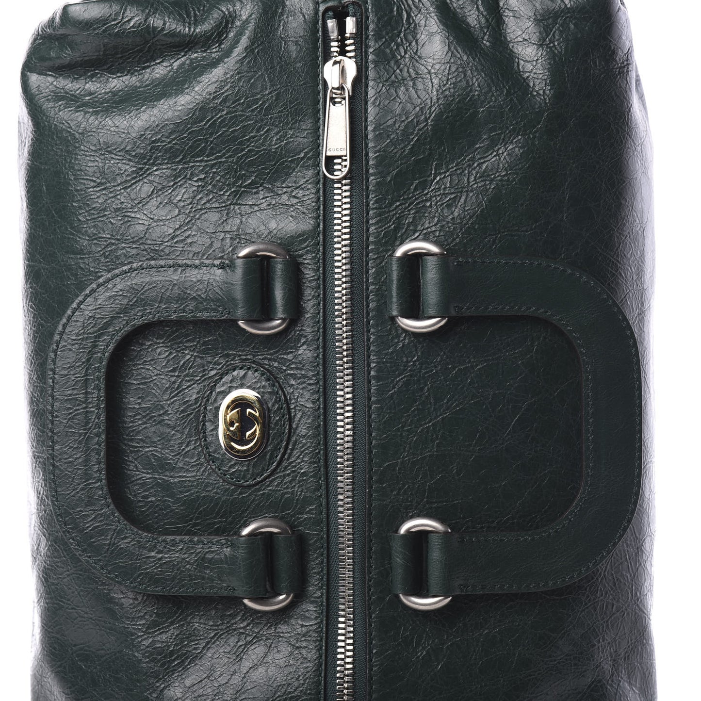 Fluffy Calfskin Morpheus Convertible Backpack Green