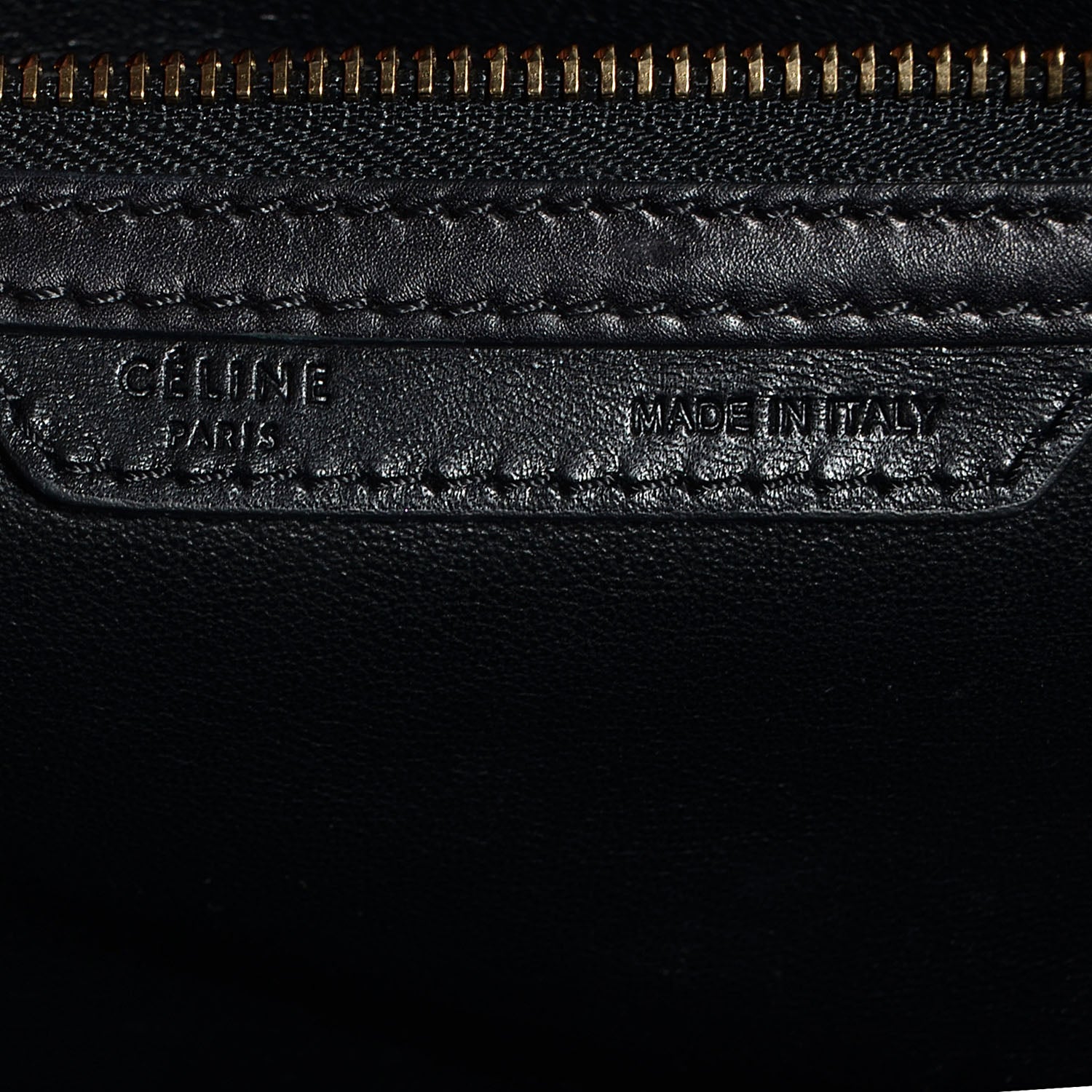 Celine Textured Calfskin and Suede Mini Tri-Color Luggage Black 6 of 9