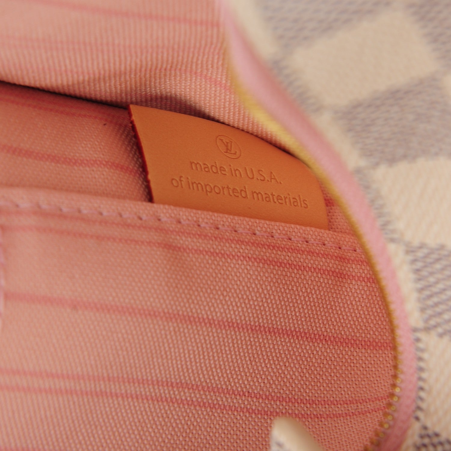 Louis Vuitton Damier Azur Neverfull MM GM Pochette Rose Ballerine 7 of 8