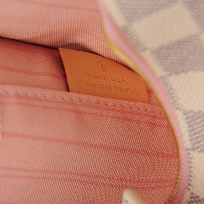 Louis Vuitton Damier Azur Neverfull MM GM Pochette Rose Ballerine 7 of 8