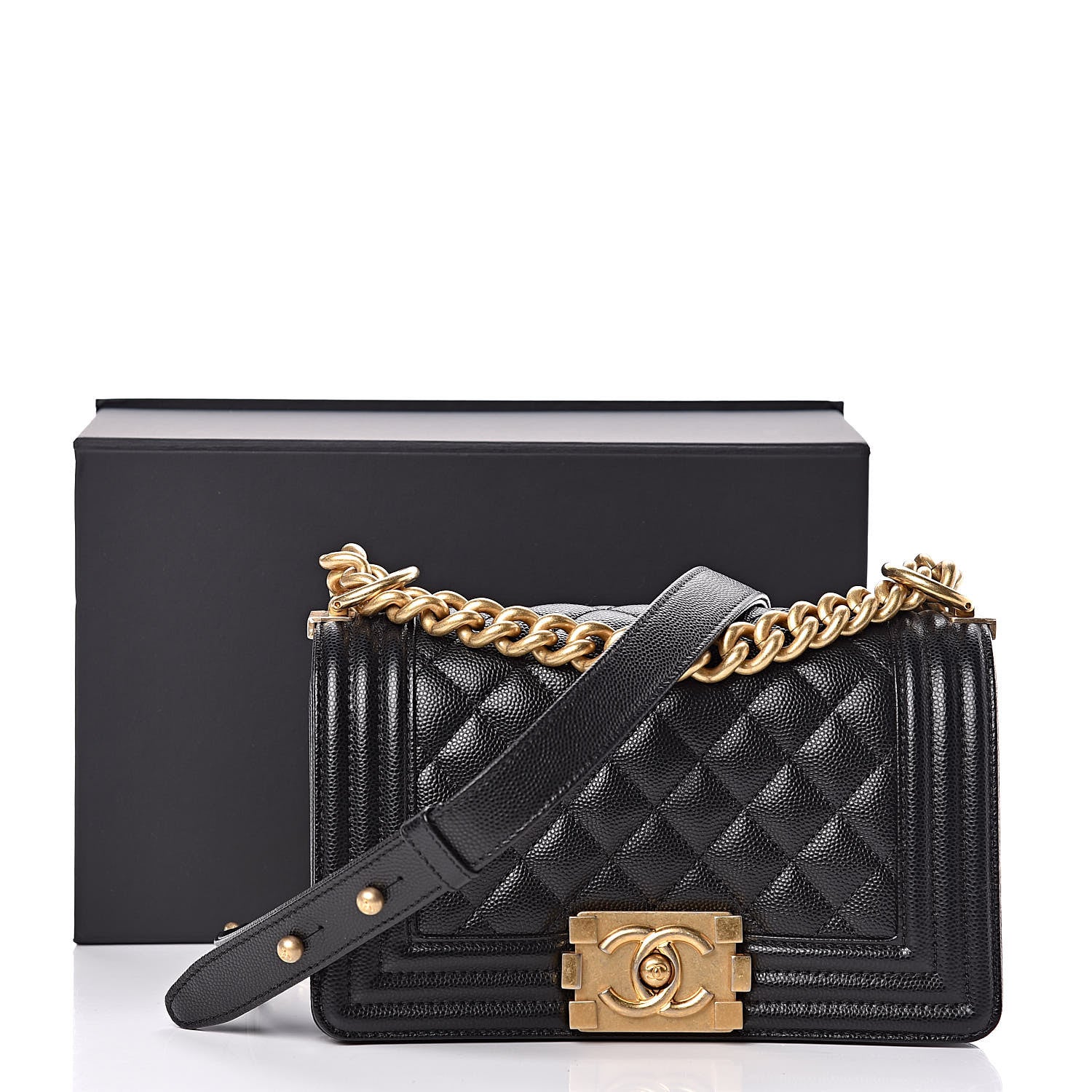 Chanel Caviar Quilted Small Boy Flap Black 10 of 10
