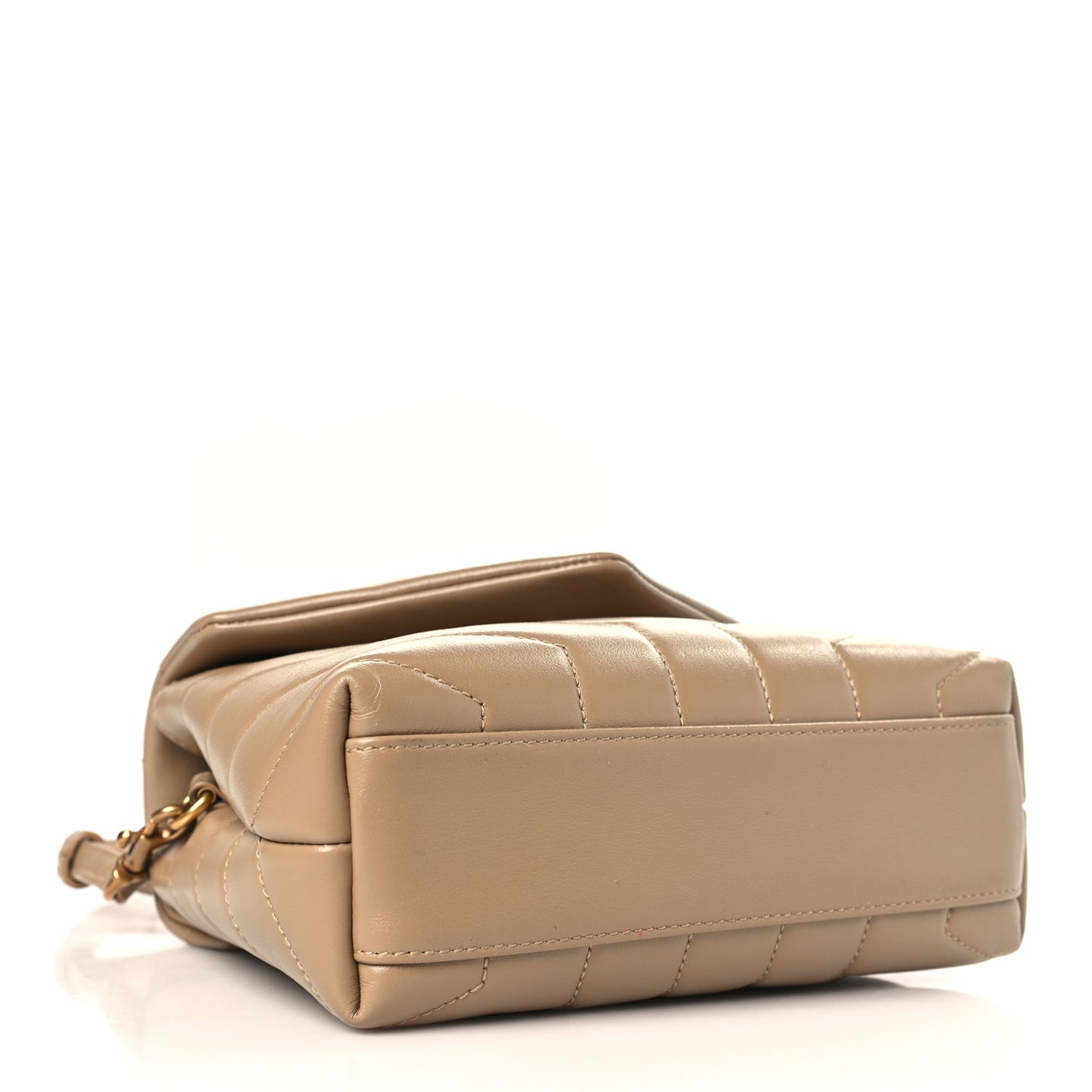 Calfskin Y Quilted Monogram Toy Loulou Crossbody Bag Dark Beige