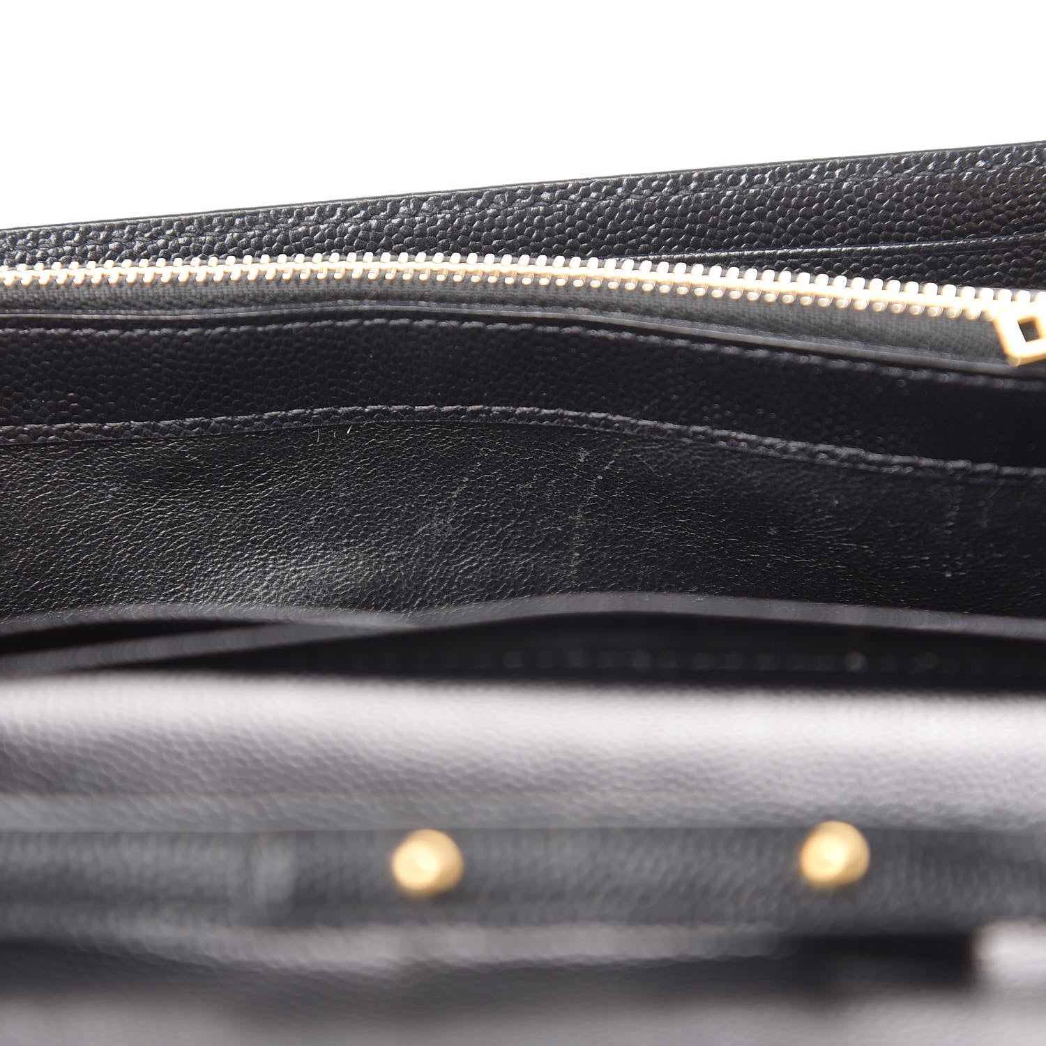 Saint Laurent Grain De Poudre Star Studded Monogram Wallet on Chain Black 8 of 12
