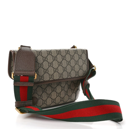 Gucci GG Supreme Monogram Web Small Neo Vintage Double Flap Messenger Bag Beige New Acero 3 of 16