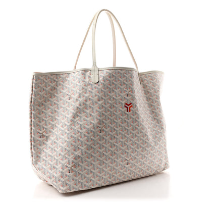 Goyard Goyardine Saint Louis Claire Voie GM White Pink 4 of 12