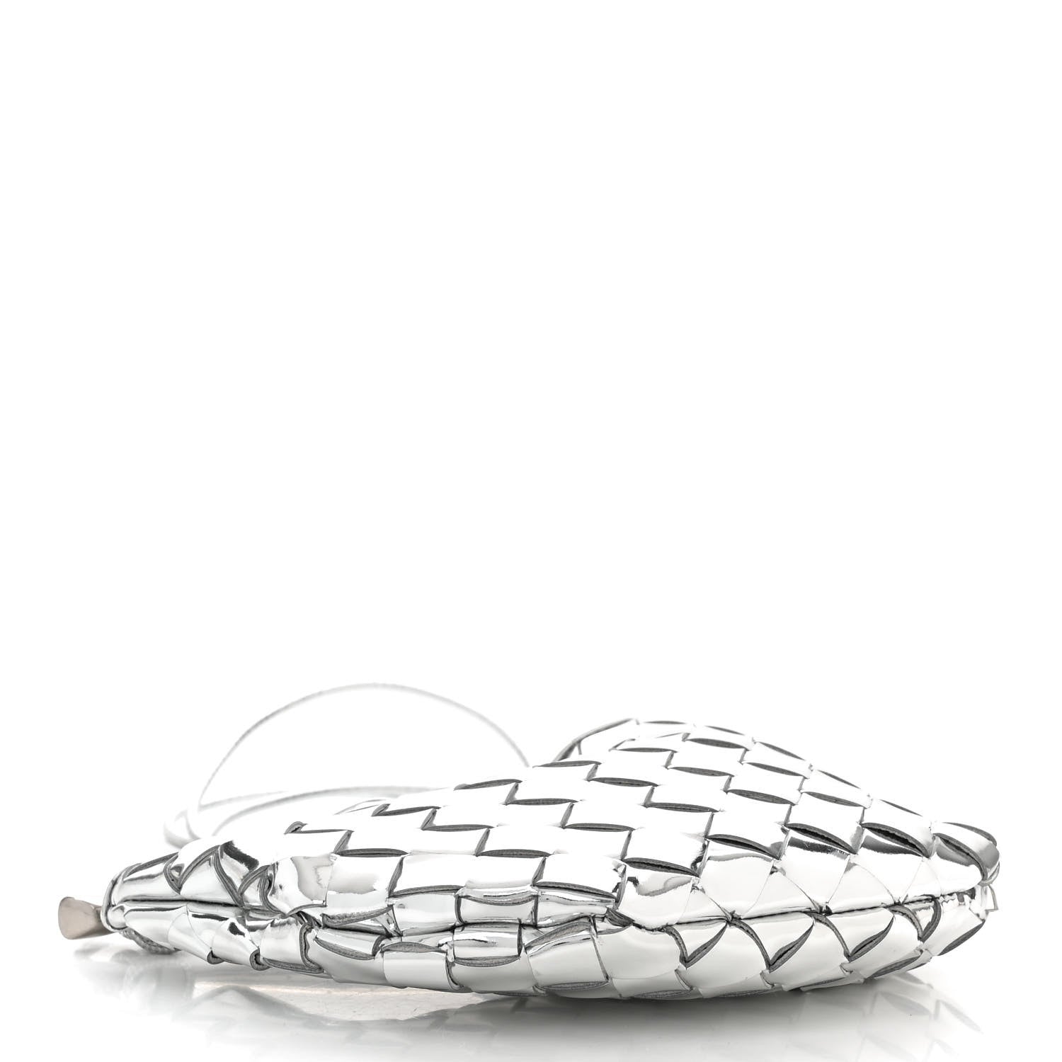 Bottega Veneta Mirror Laminated Nappa Intrecciato Mini Sardine Bag Silver 4 of 9