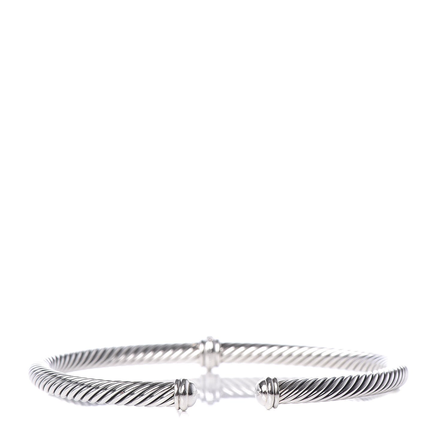 Sterling Silver Diamond 4mm Cable Classics Single Station Bracelet