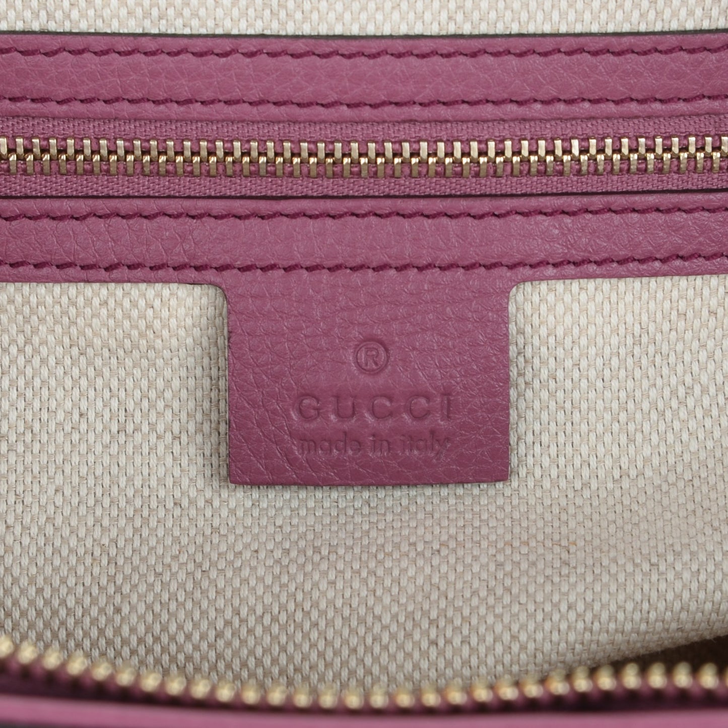 Pebbled Calfskin Small Soho Top Handle Bag Peonia Flower