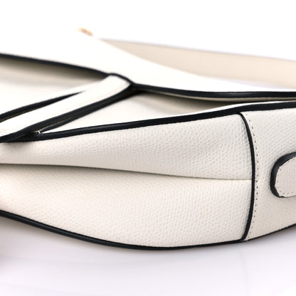Christian Dior Grained Calfskin Saddle Bag White 9 of 18