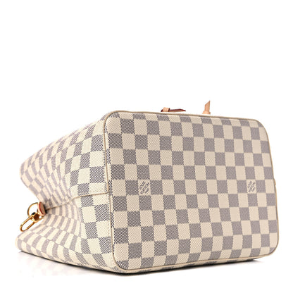 Louis Vuitton Damier Azur Braided Neonoe MM Peach Cream 5 of 11