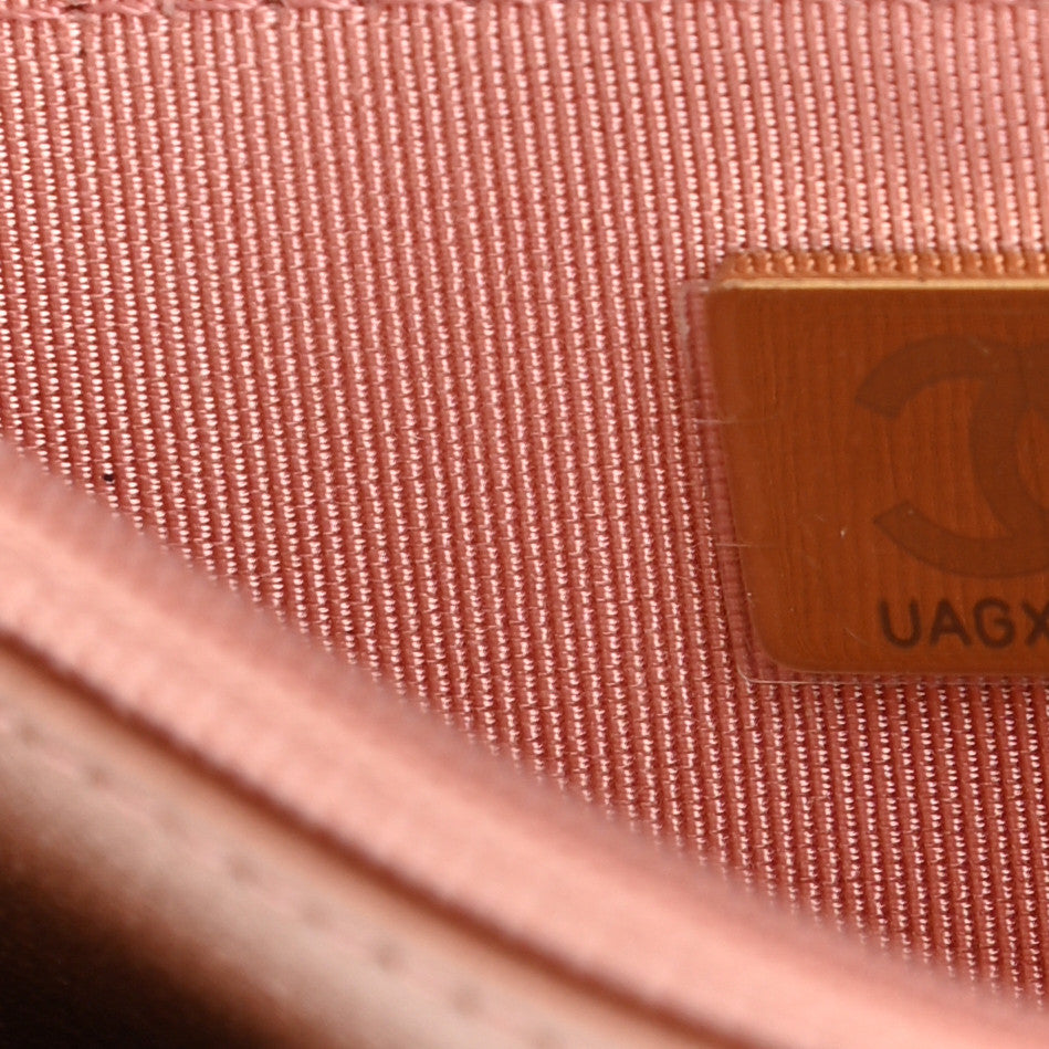 Chanel Metallic Grained Calfskin Quilted 2.55 Reissue Wallet on Chain WOC Copper Pink 8 of 12