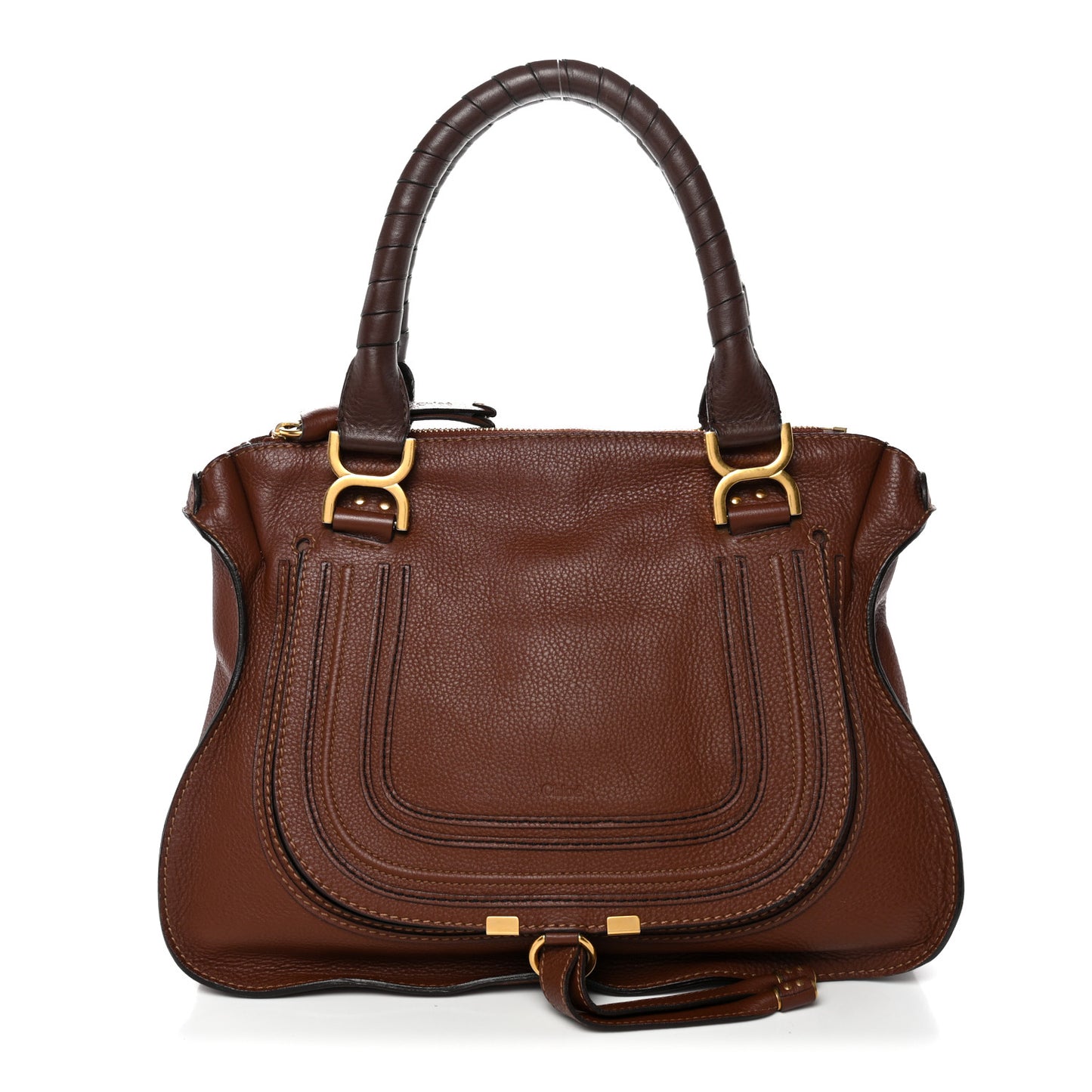 Calfskin Medium Marcie Satchel Ebony