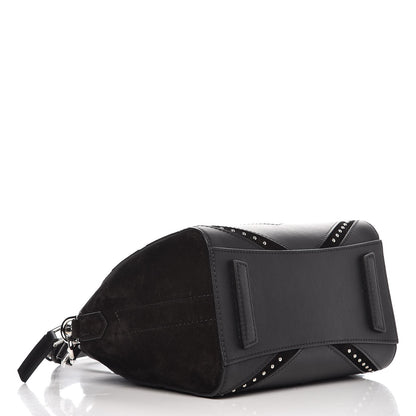 Givenchy Calfskin Suede Mini Studded Chevron Antigona Black 4 of 7