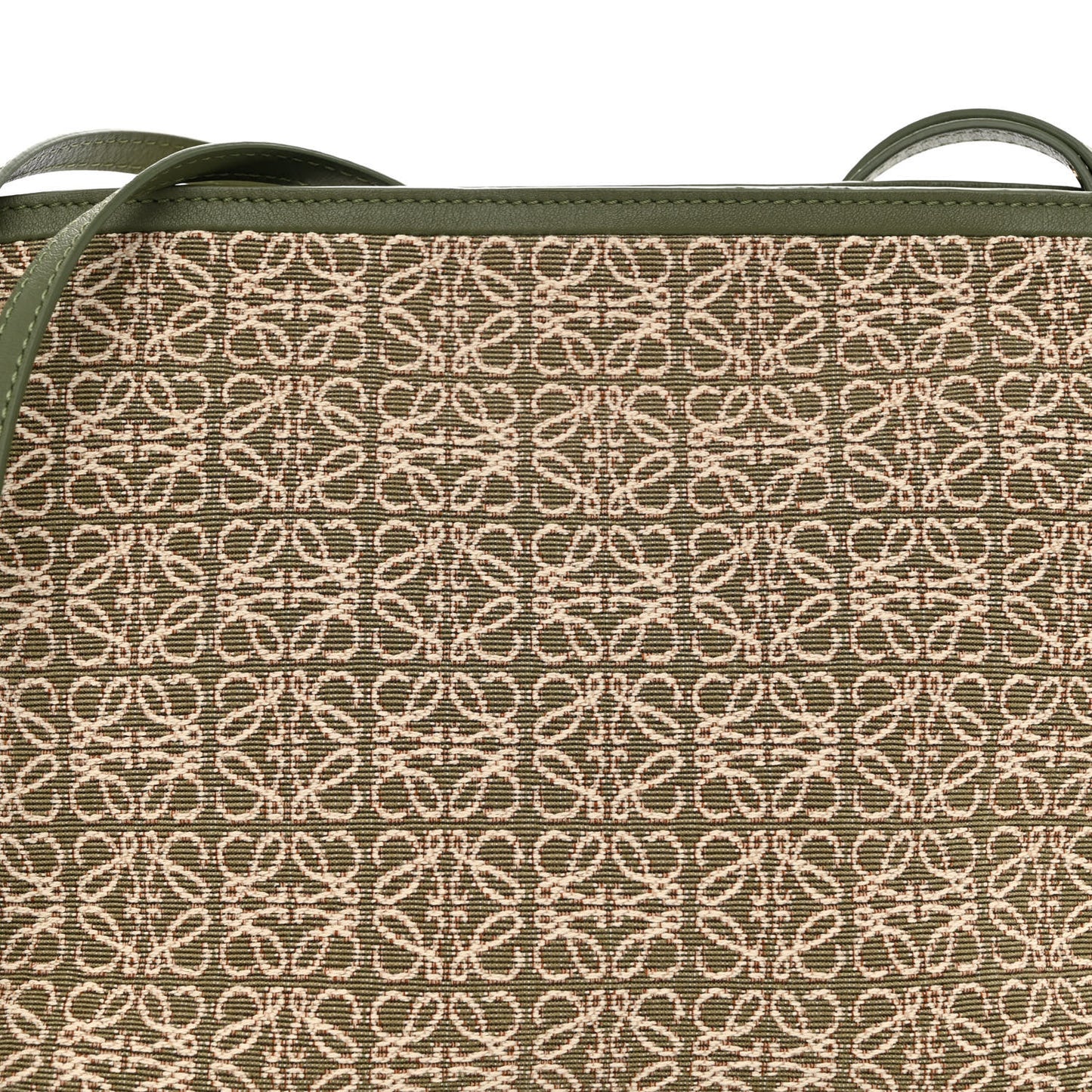 Jacquard Anagram Calfskin Mini Flamenco Knot Clutch Avocado Green