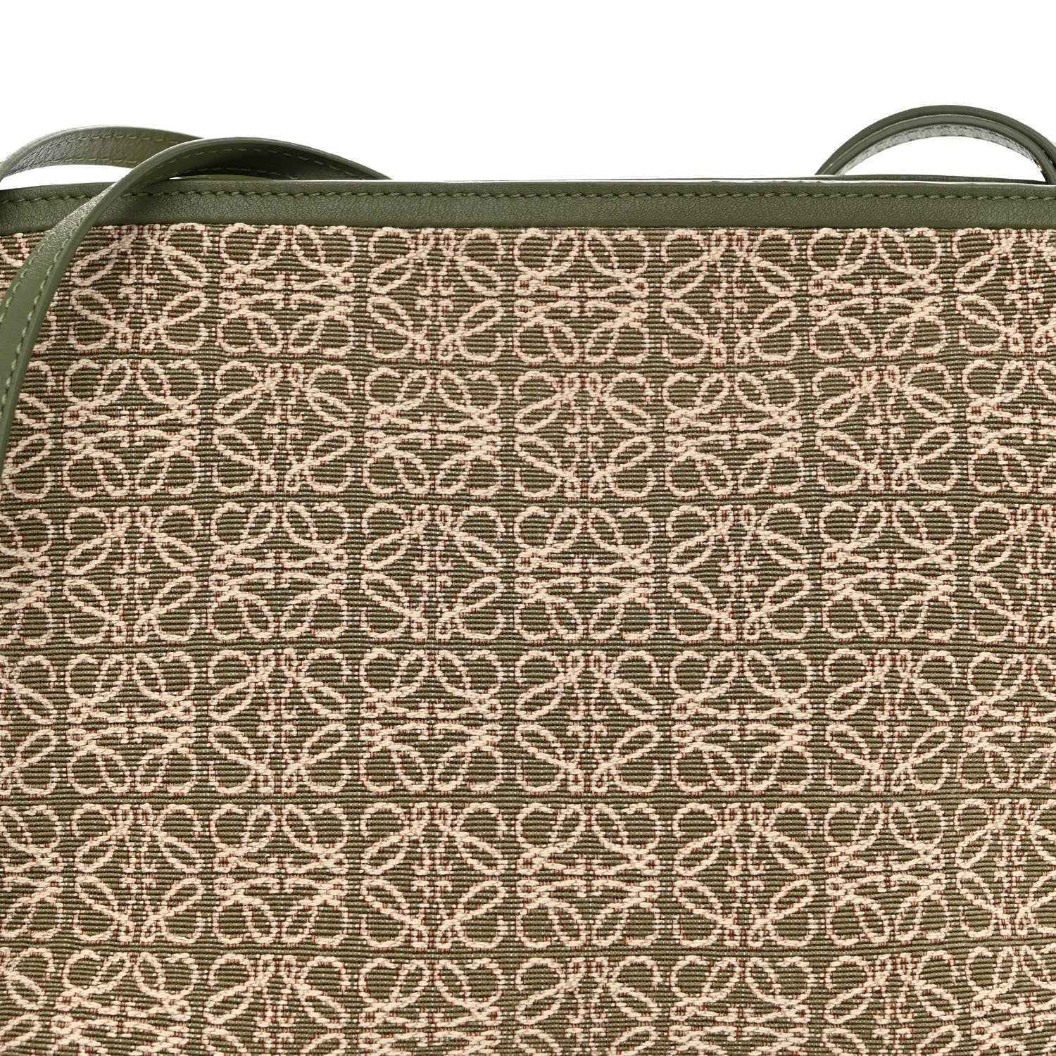 Loewe Jacquard Anagram Calfskin Mini Flamenco Knot Clutch Avocado Green 7 of 9