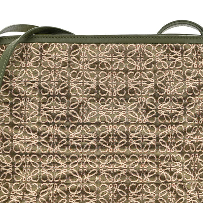 Loewe Jacquard Anagram Calfskin Mini Flamenco Knot Clutch Avocado Green 7 of 9