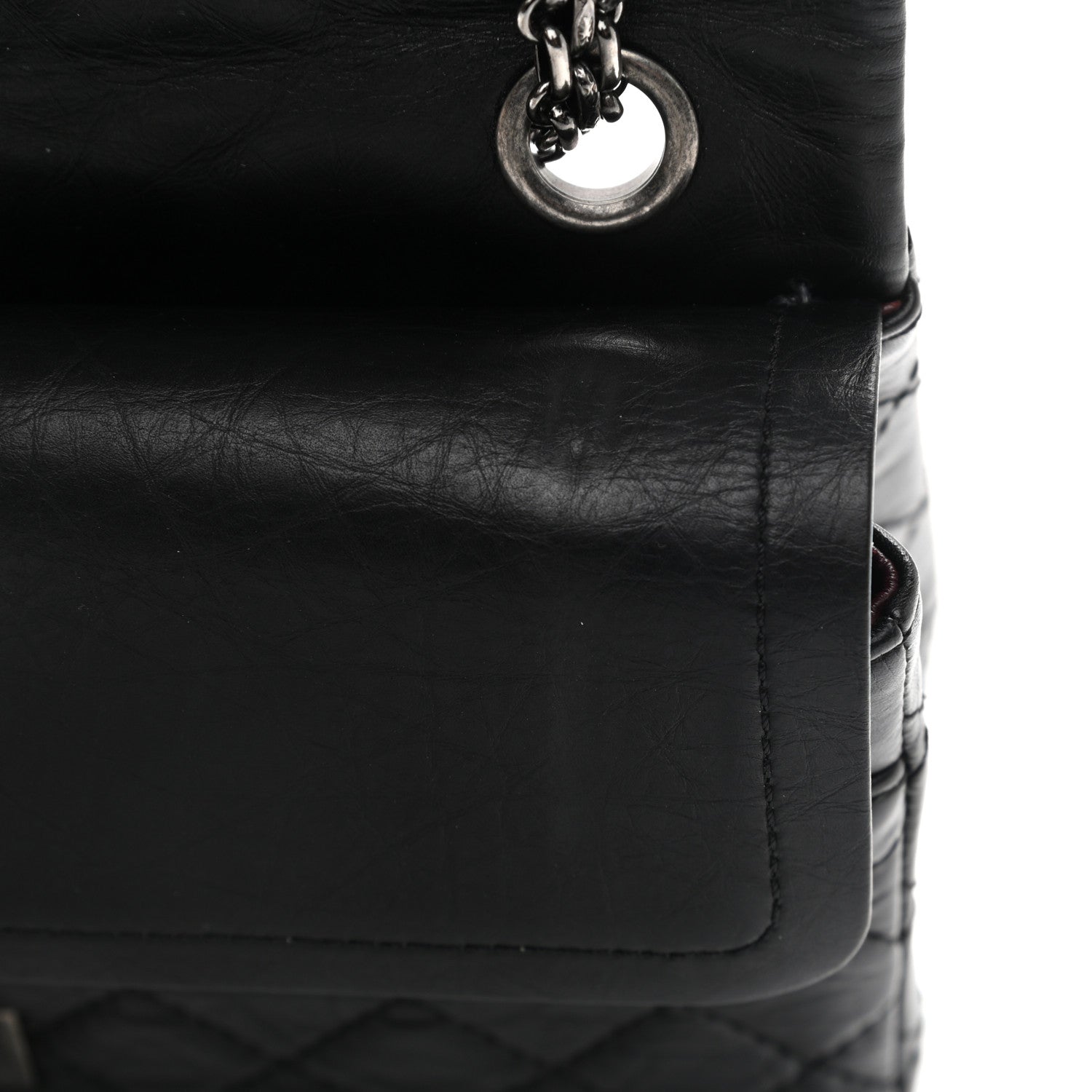 Chanel Aged Calfskin Quilted 2.55 Reissue 225 Flap Black 12 of 13