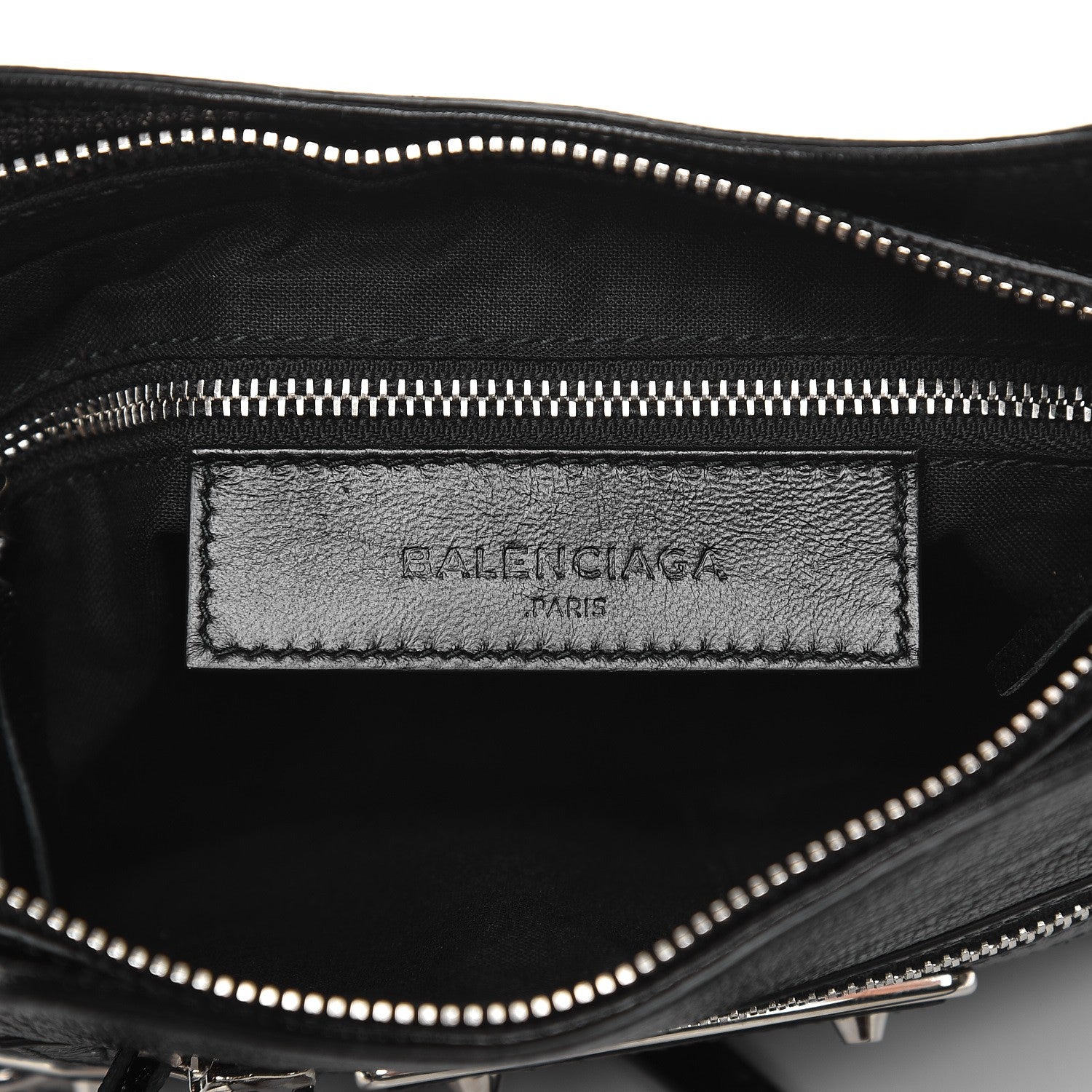 Balenciaga Chevre Silver Metallic Edge Hardware Hip Black 6 of 7