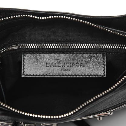 Balenciaga Chevre Silver Metallic Edge Hardware Hip Black 6 of 7
