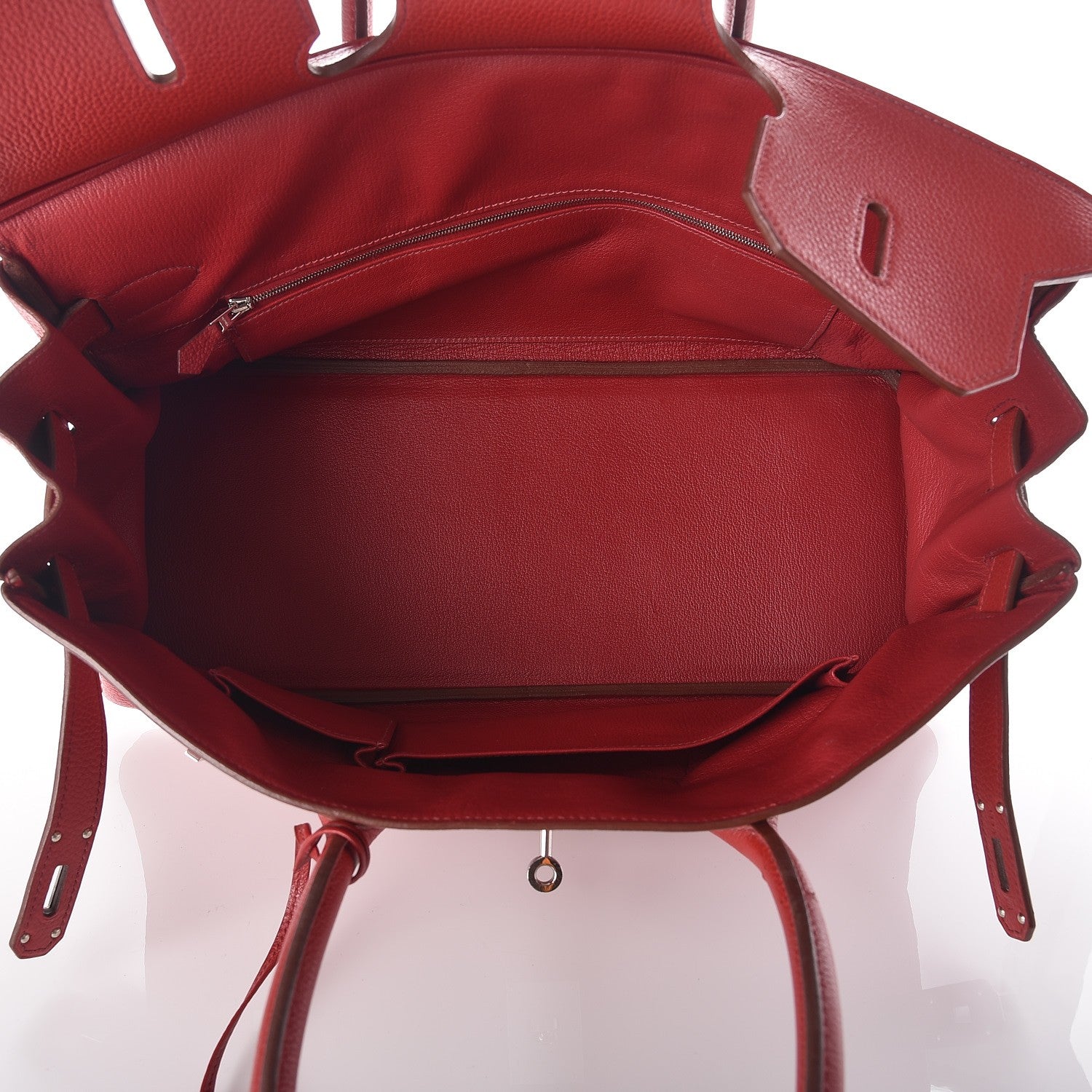 Hermes Taurillon Clemence JPG Shoulder Birkin II 42 Rouge Vif 12 of 34