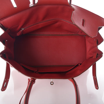 Hermes Taurillon Clemence JPG Shoulder Birkin II 42 Rouge Vif 12 of 34