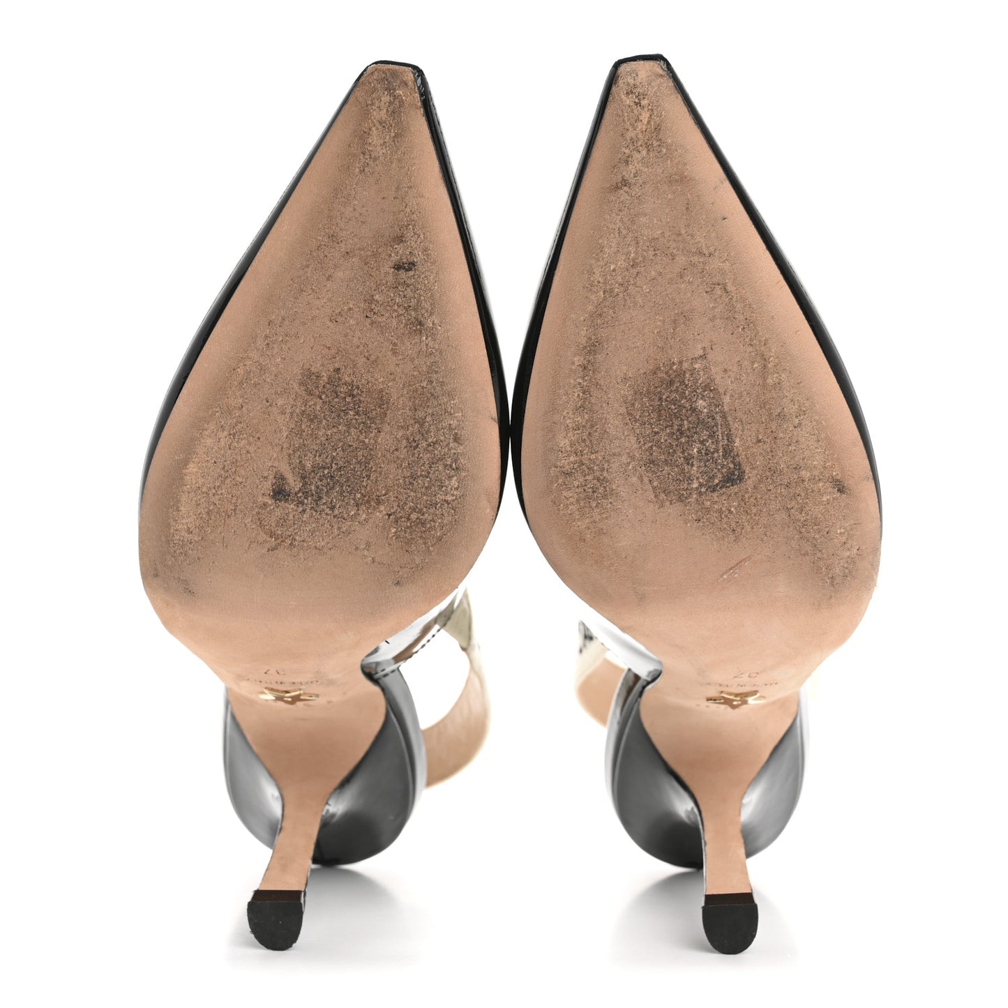 Patent Ribbon J'Adior Slingback 100mm Pumps 37 Black