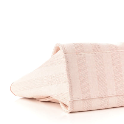 Chanel Straw Raffia Calfskin Striped Medium Deauville Tote Light Pink 9 of 11