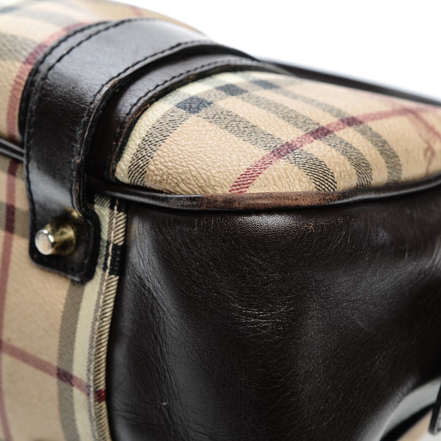 Haymarket Check Satchel Chocolate