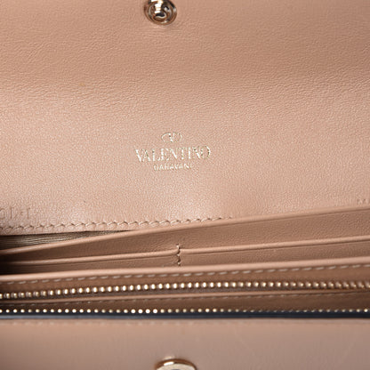 Valentino Garavani Calfskin Rockstud Wristlet Travel Wallet Camel Rose 6 of 11