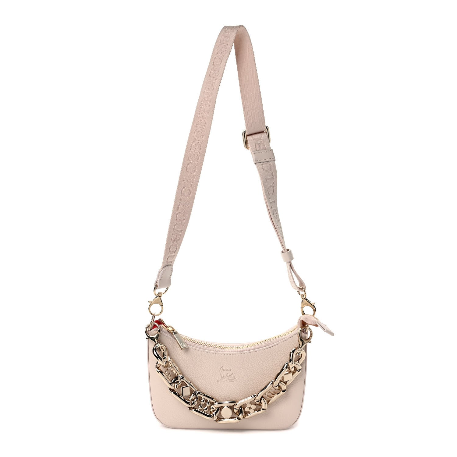 Christian Louboutin Empire Calfskin Loubila Mini Chain Shoulder Bag Leche 1 of 10