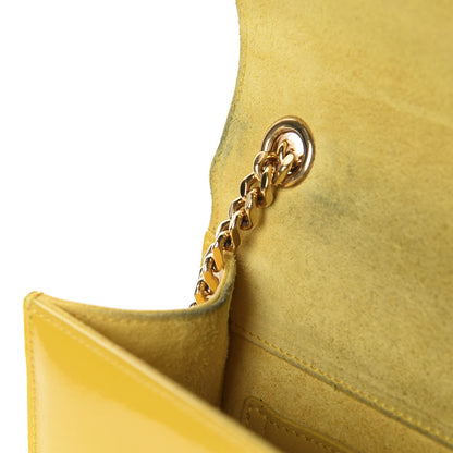 Saint Laurent Patent Small Classic Monogram Kate Satchel Yellow 14 of 17