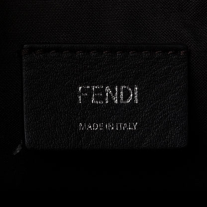 Fendi Vitello Dolce Bi-Color FF 1974 Embossed Medium By The Way Boston Bag Brandy Maya Black 7 of 12