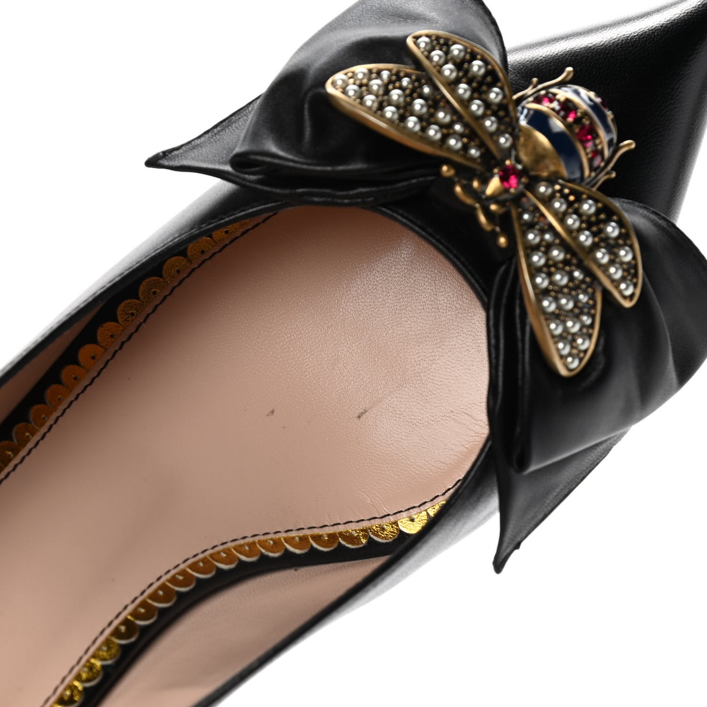 Nappa Queen Margaret Mid Heel Pumps 41 Black