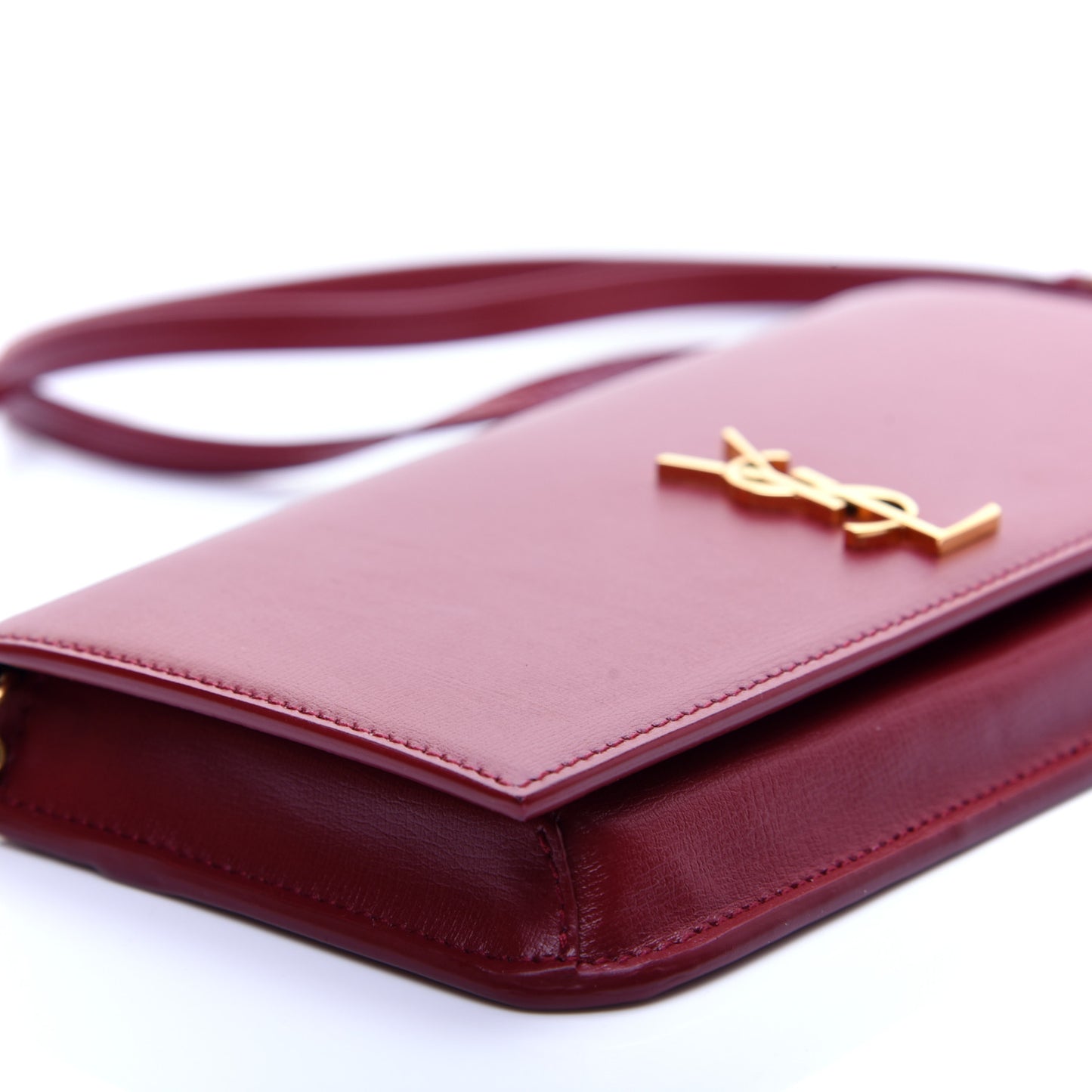 Smooth Calfskin Monogram Phone Holder Crossbody Opyum Red