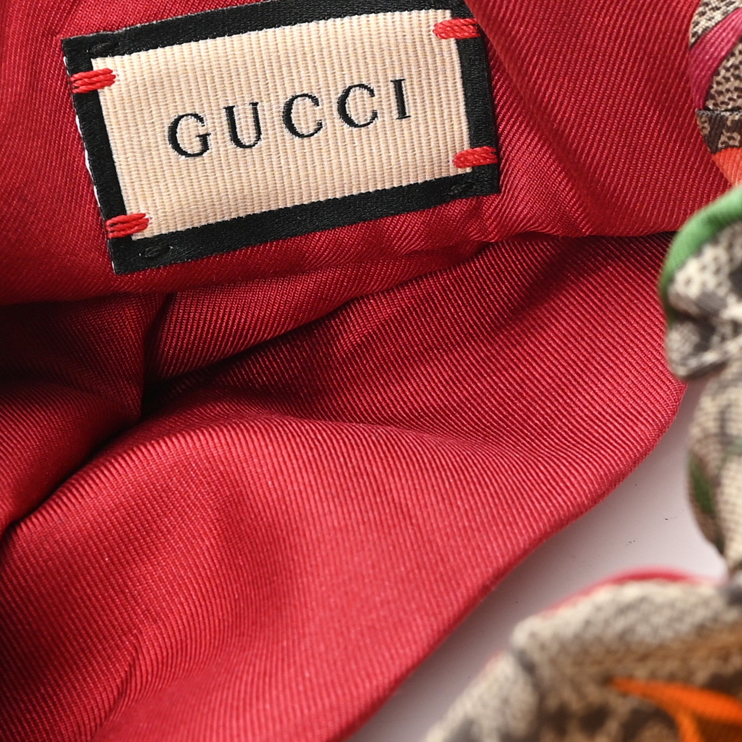 Gucci Silk Monogram Flora Print Headband M Red 4 of 6