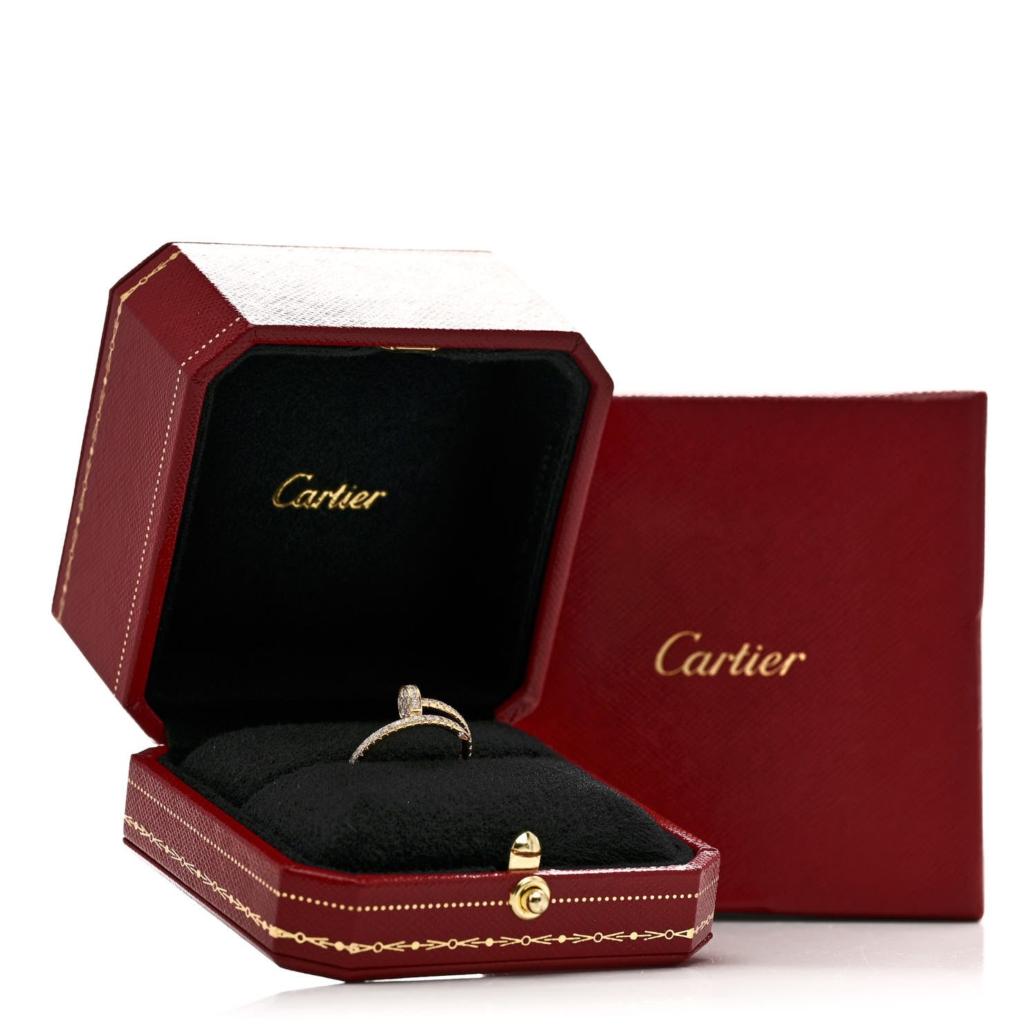 Cartier 18K Yellow Gold Diamond Juste Un Clou Paved Ring 53 6.25 5 of 5