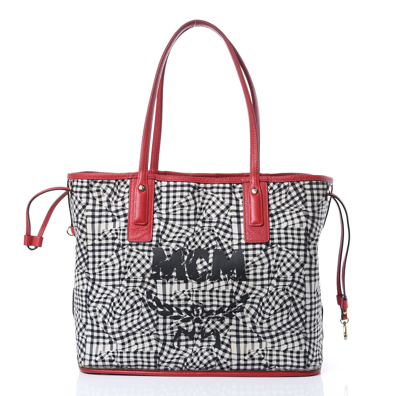 MCM Visetos Medium Liz Reversible Shopper Tote Ruby Red 3 of 23