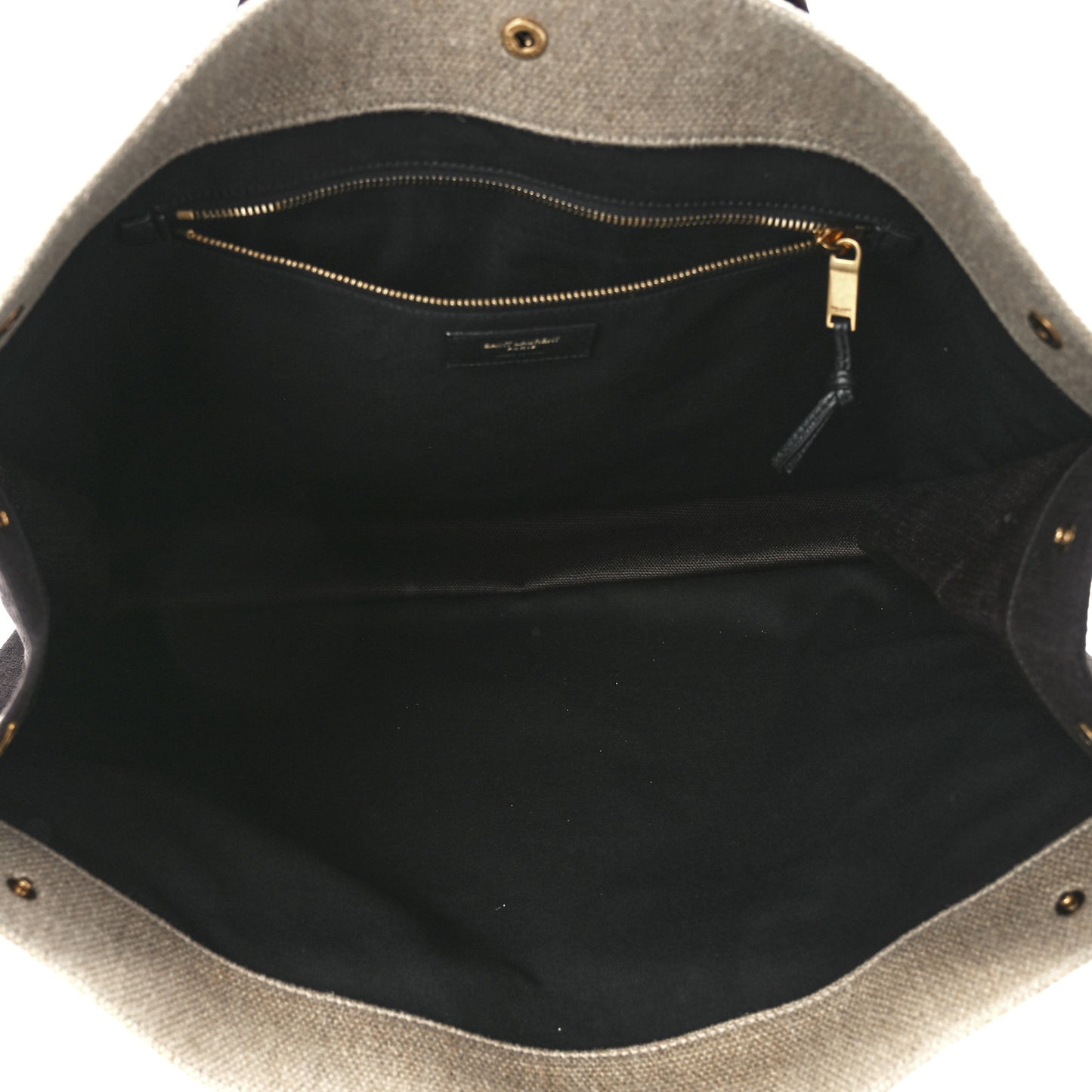 Linen Calfskin Rive Gauche Tote Natural