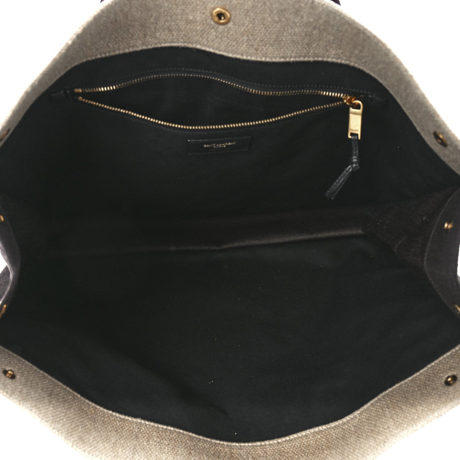 Saint Laurent Linen Calfskin Rive Gauche Tote Natural 5 of 11