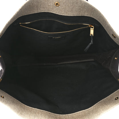 Saint Laurent Linen Calfskin Rive Gauche Tote Natural 5 of 11