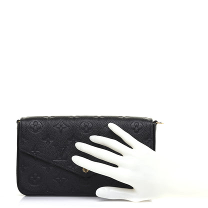 Louis Vuitton Empreinte Pochette Felicie Chain Wallet Black 2 of 12
